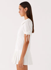 To Us Pleated Mini Dress - White