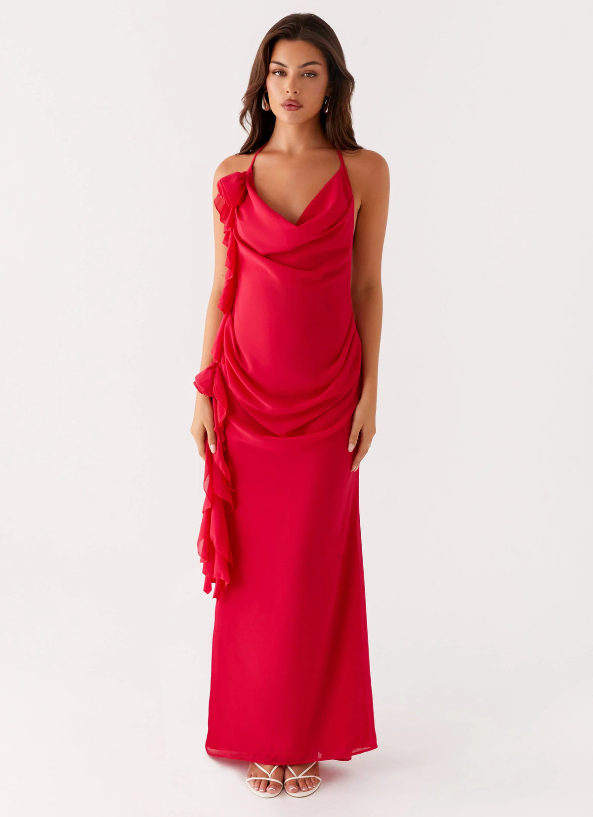 Diedre Rose Strappy Maxi Dress - Raspberry