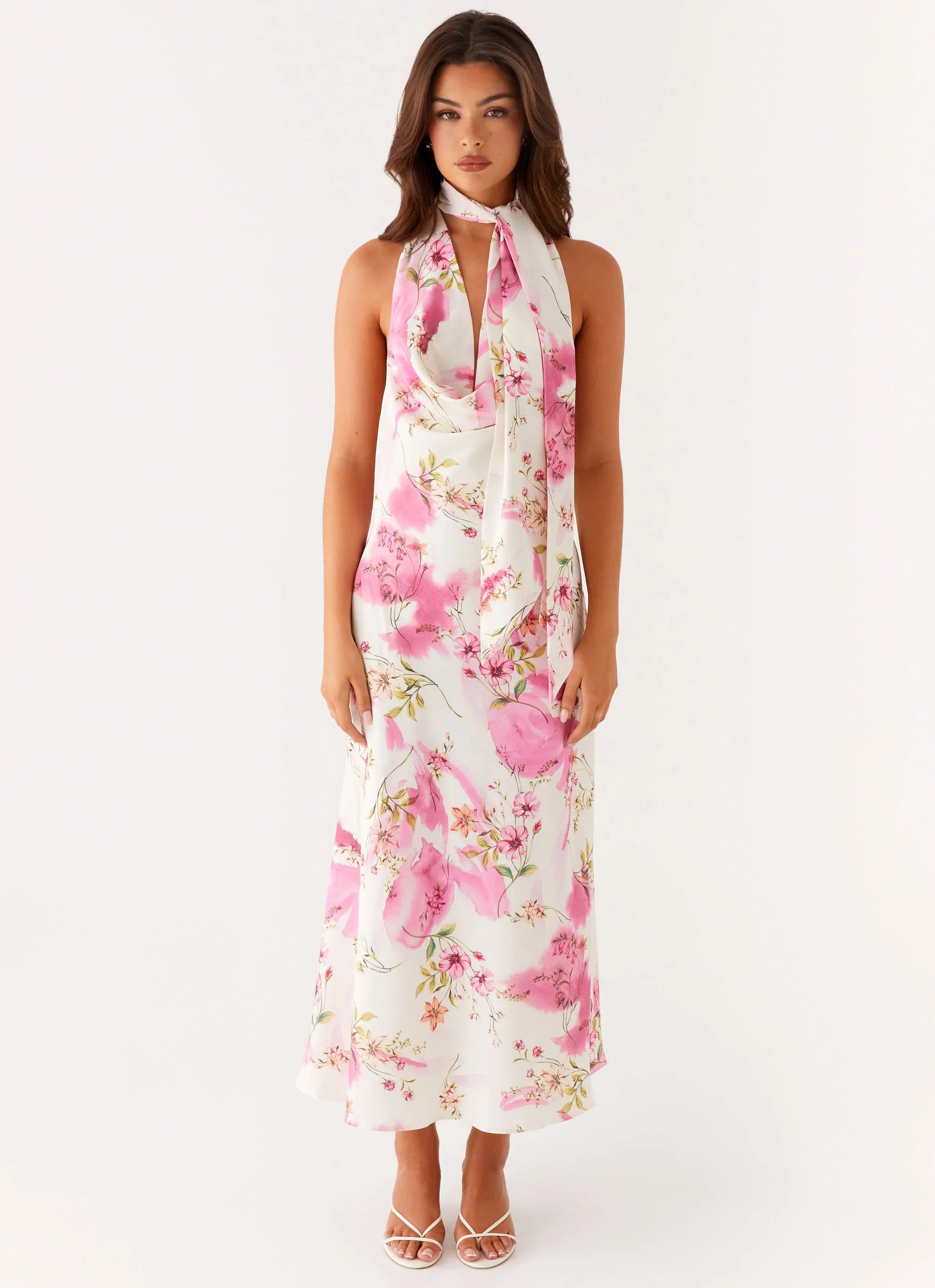 Jensen Midi Dress - Ivory Floral Print