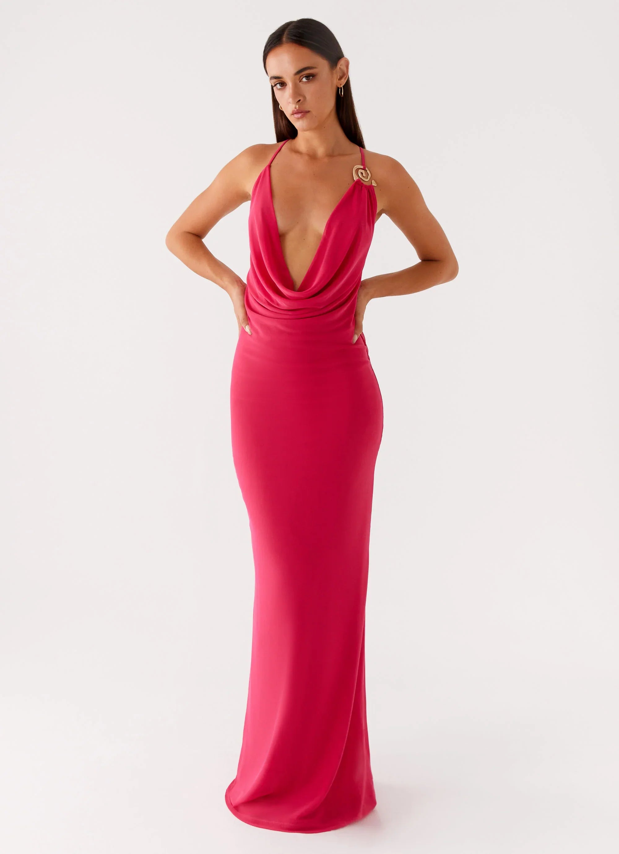 Game Player Maxi Dress - Hot Pink