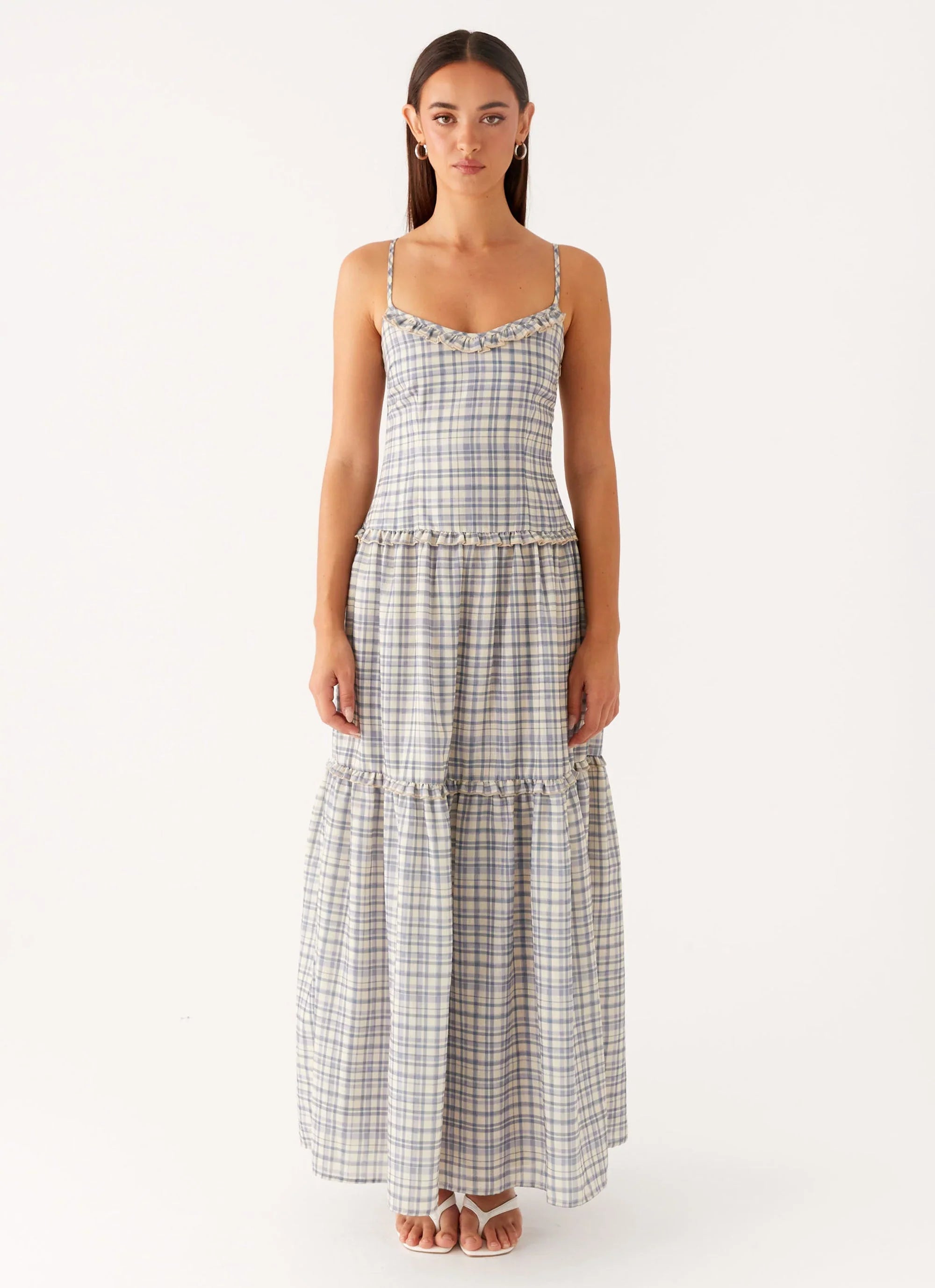 Hermie Midi Dress - Check