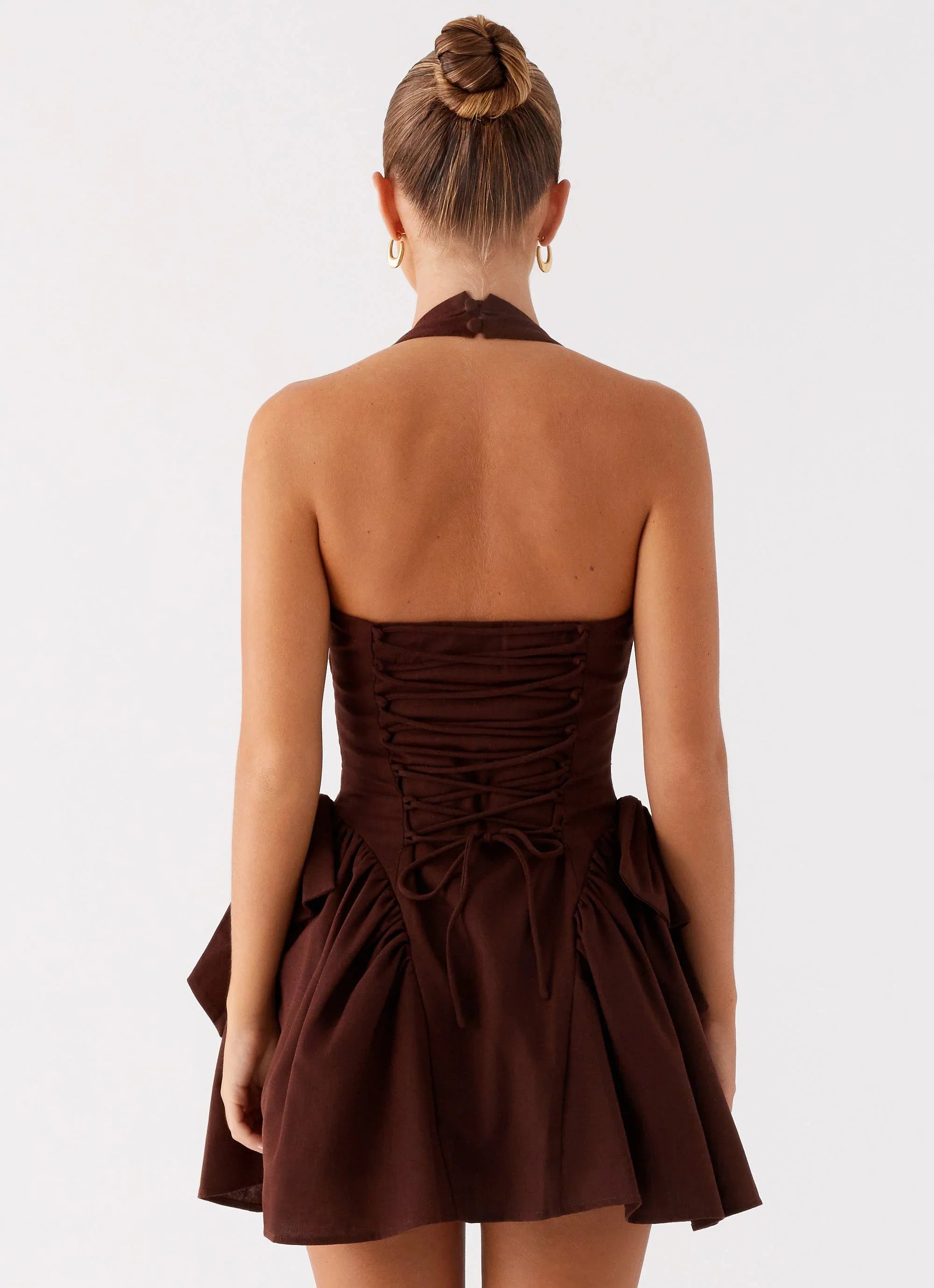 Avalo Mini Dress - Chocolate