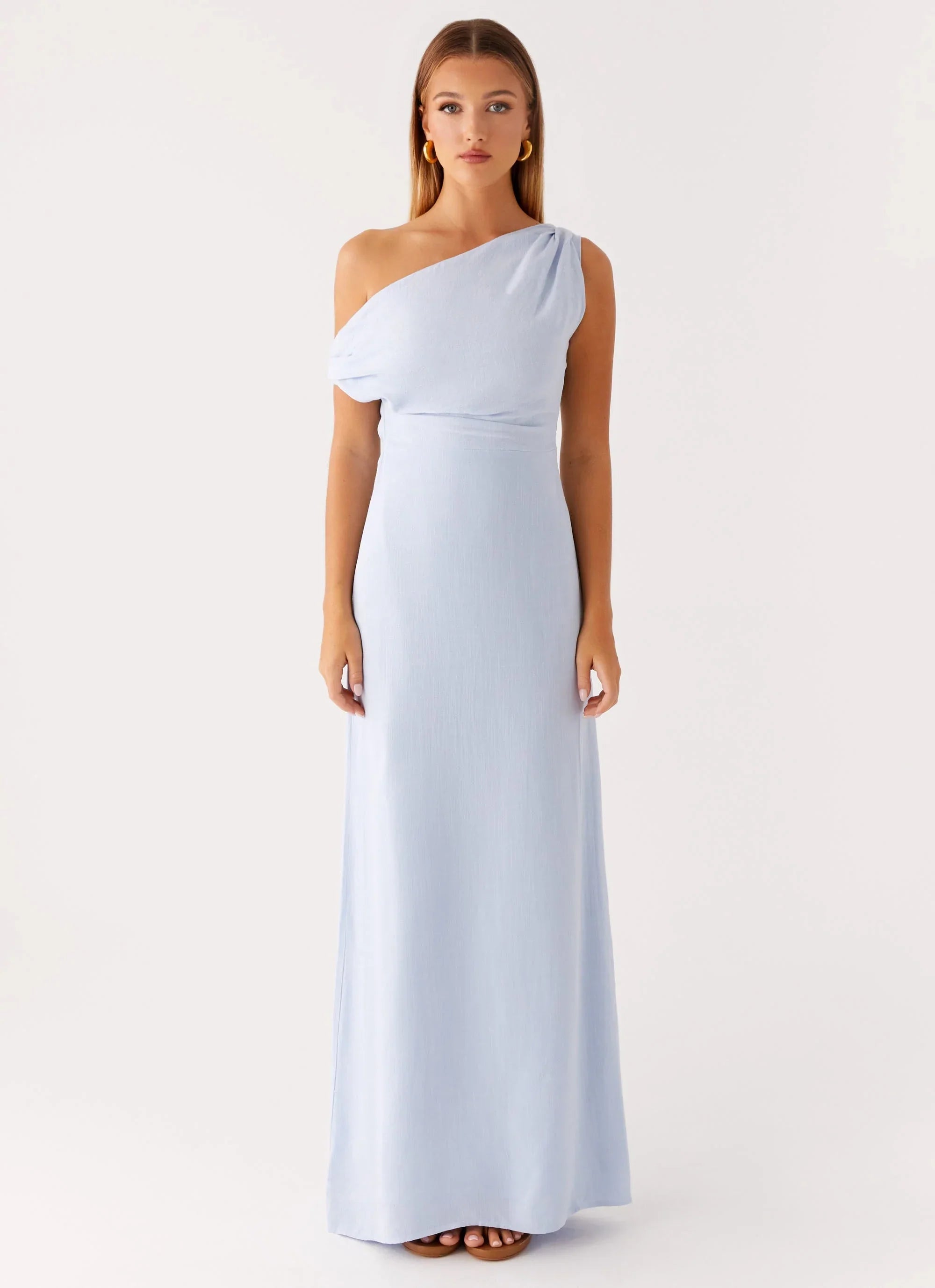 Lady Love Linen Maxi Dress - Blue
