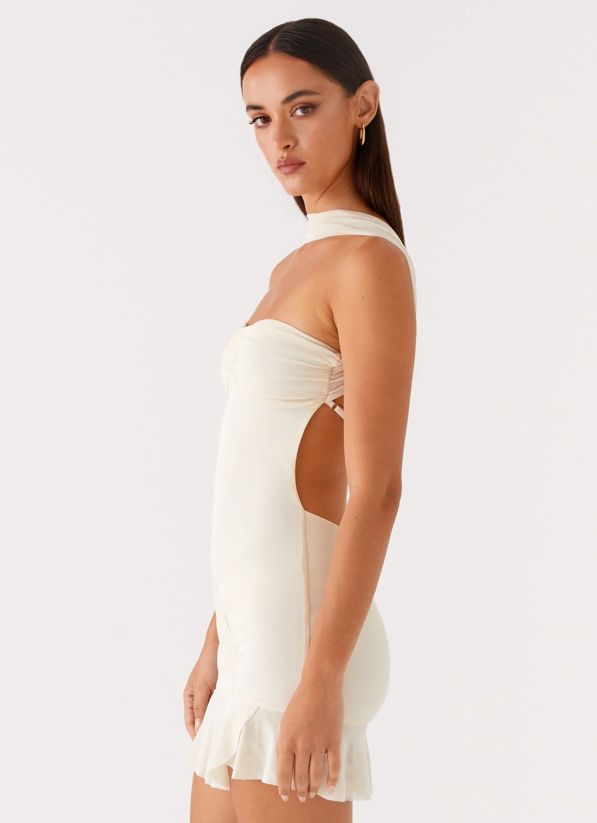Pari Open Back Mini Dress - Ivory