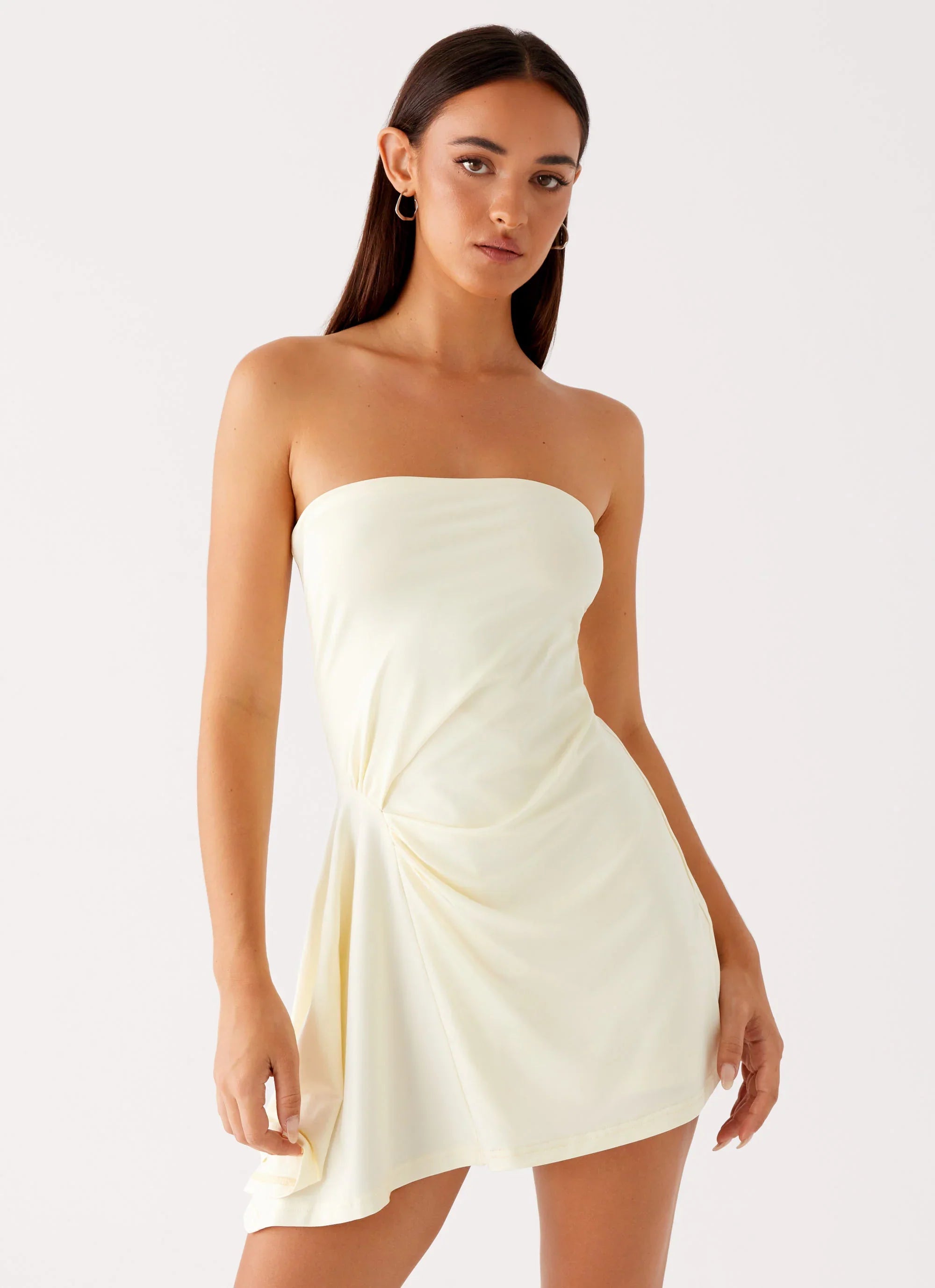 Sana Strapless Mini Dress - Yellow