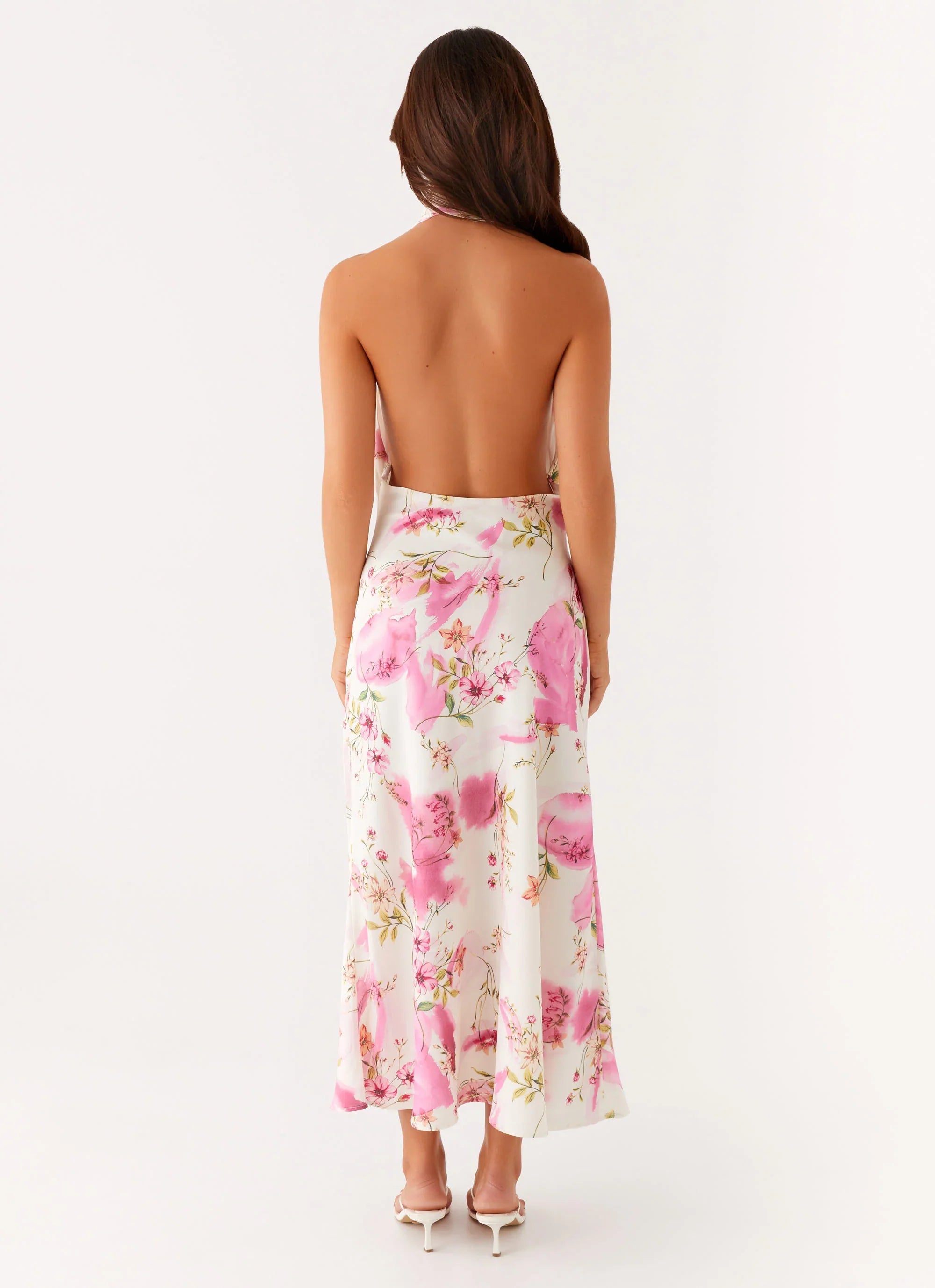 Jensen Midi Dress - Ivory Floral Print